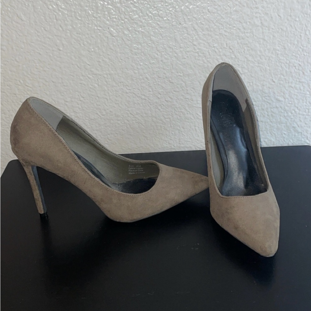 Charlotte Russe Tan Heels Classic Suede Pumps